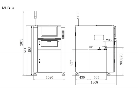 Ispezione online SPI 3D PCBA della pasta di saldatura MH310